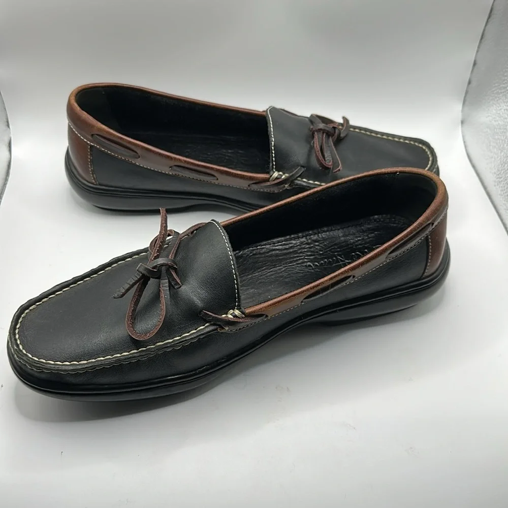 Cole Haan Men's Slip On Moccasin Loafers Black Brown Leather Sz 9